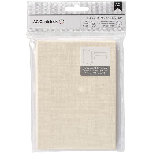Cards &amp; Envelopes A2 (4 Inch X 5.5 Inch) 12/Pkg-Vanilla 718813660198