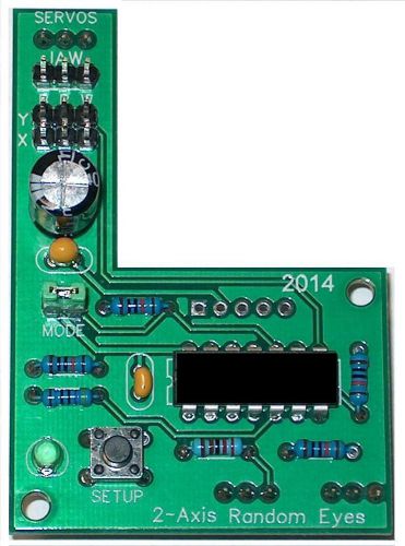 2-AXIS RANDOM MOVING EYES CONTROLLER Add-on Board for AUDIO SERVO CONTROLLER