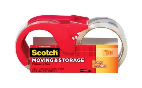 Scotch Long Lasting Storage Packaging Tape, 1.88 Inches x 38.2 Yards, 2 rolls