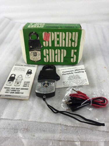 Vintage NEW IN BOX Sperry Snap-5 Volt/Amp Meter with Case and Energizer Unit.