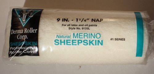 Derma Roller 9125L -100%  Sheepskin Paint Roller  9&#034; x 1-1/4&#034; NAP (Buy 8 Get 12}