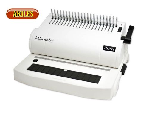 Akiles icomb comb binding machine &amp; electric punch with opener ( new) for sale