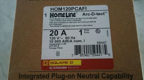 LOT OF  10 SQUARE D HOMELINE ARC FAULT 20/15 AMP NEW IN BOX