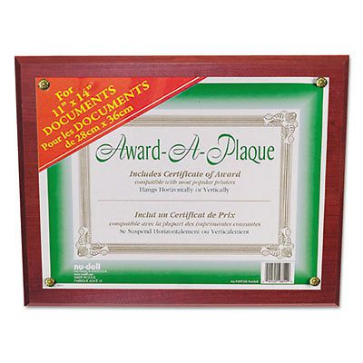 Award-A-Plaque Document Holder, 11 x 14, Mahogany, Sold as 1 Each