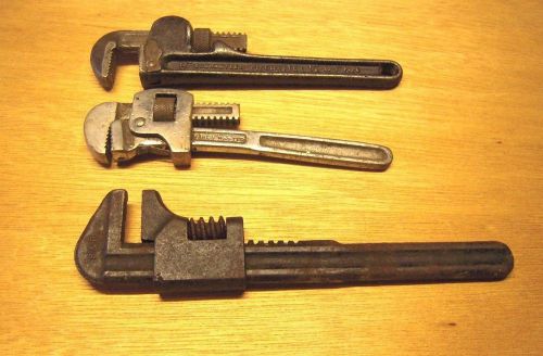 Vintage lot of  3 Pipe Wrenches  Pipe master- Ward Master- S&amp;B