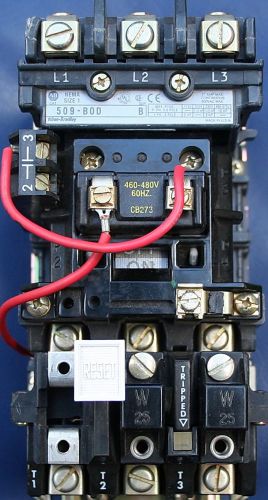 Allen-bradley 509-bod size 1 ser. b motor contactor 27a amp ph 3 5p 115v-600vac for sale