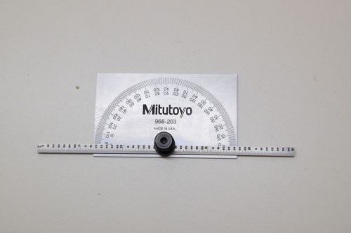 MITUTOYO 968-203 Protractor Rectangular 6&#034; - in 1/64 Grad