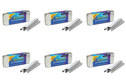 Swingline Optima Premium Staples 0.25&#034; 45 Sheet, 3750 per Box Silver 6 Packs