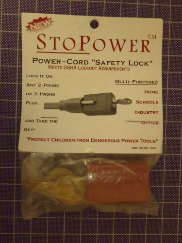 BRADY 65673 Red Power Cord Lockout, STOPOWER,2 Keys !88C!