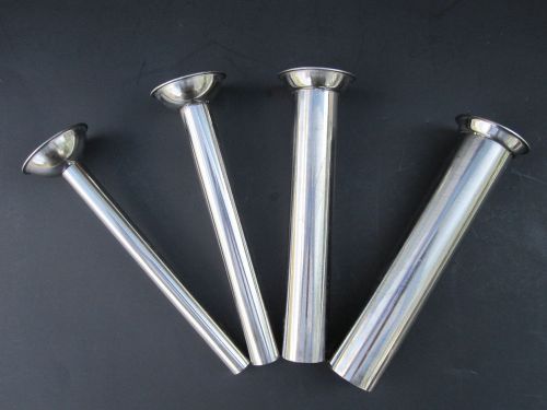 (4) Stainless Steel Tubes Funnel for Cabelas 20 &amp; 30 lb Sausage Stuffer