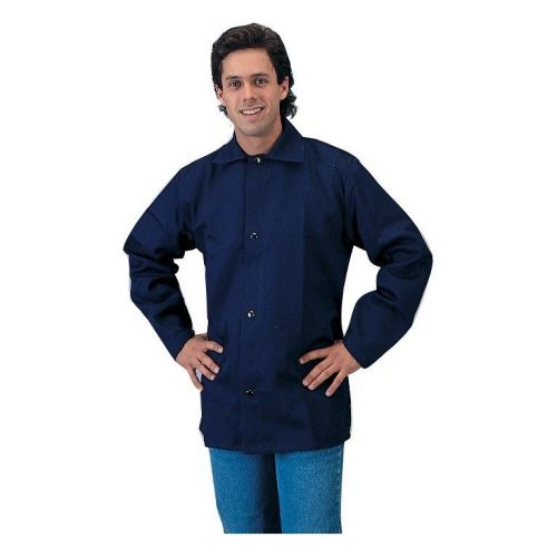 Tillman 6230b 9oz navy blue fr cotton welding jacket - l for sale