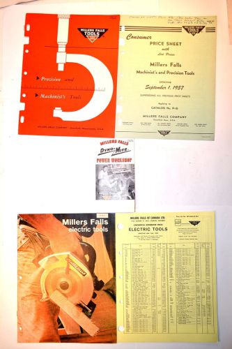 Millers falls 5pc catalog , price list electric &amp;  precision tools  lot #rr523 for sale