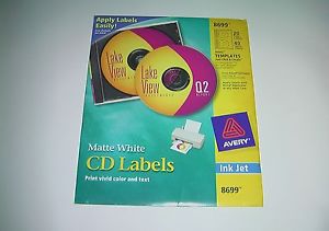 Avery Matte White CD Labels 8699 12 sheets