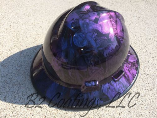 Msa v-gard hard hat w/fas-trac chameleon blue/red/purple naughty boy osha/csa for sale