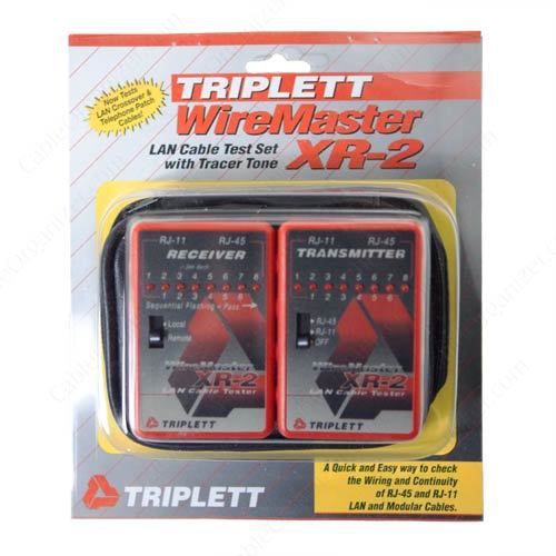 Triplett WireMaster XR-2 3254 LAN Cable Test Set w/ Tracer Tone &amp; Carrying Case
