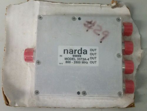 NARDA 99899 MODEL 3372A-4 4 way signal splitter 800 - 2500 MHZ NEW IN PACKAGE