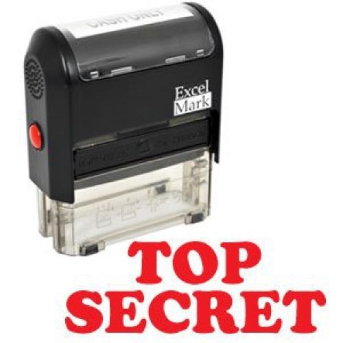ExcelMark TOP SECRET Self Inking Rubber Stamp - Red Ink (42A1539WEB-R)