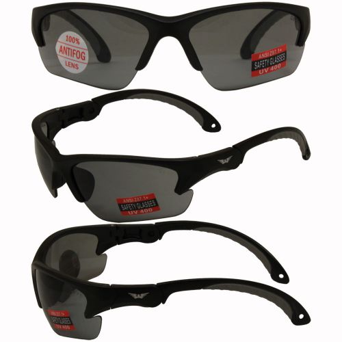 Global vision klick safety sunglasses black frame smoke lens for sale
