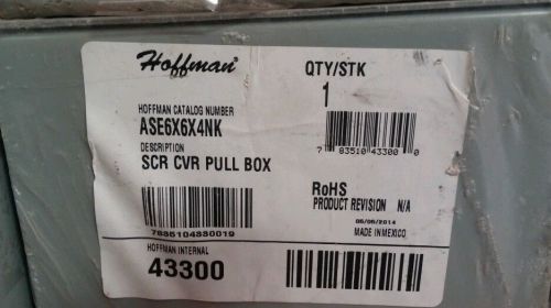 HOFFMAN ASE6X6X4NK SCR CVR PULL BOX