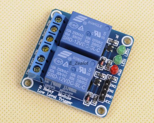 For Arduino 2-Channel Relay Module Low Level Triger Relay shield 12V