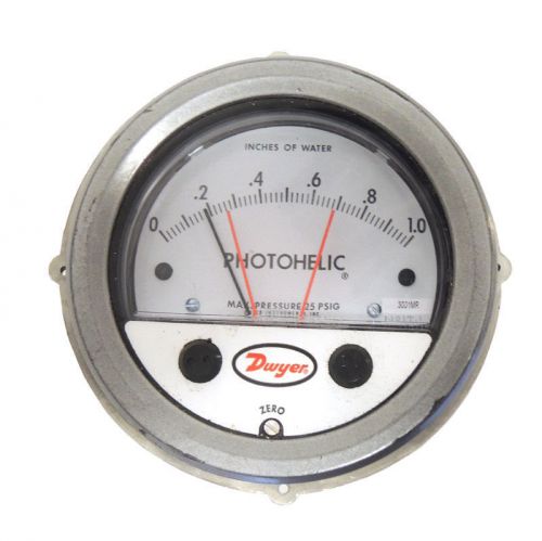 Dwyer 3001MR Photohelic 4&#034; Water Pressure Switch / Gauge 24VD 1/8&#034; NPT / QTY