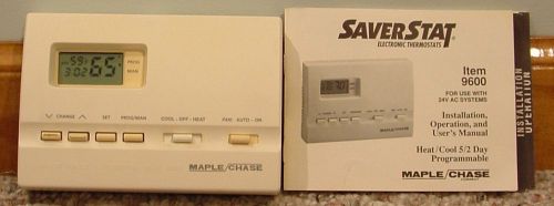 Used Maple Chase Heat/Cool 5/2 Day Programmable Electronic Thermostat