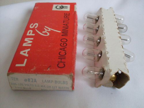 Box of 9 Chicago Miniature B2A CM NE51H Lamps Light Bulbs T-3-1/4 2.0MA