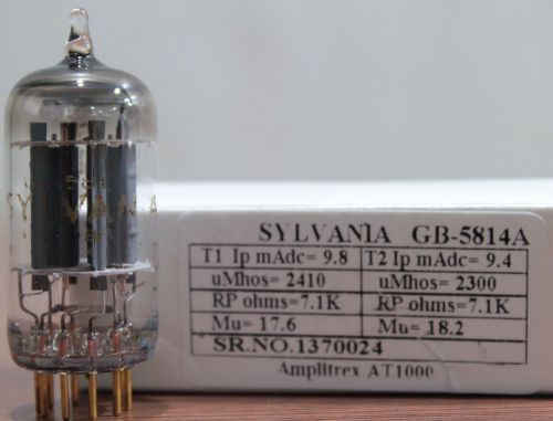 5814A  Sylvania Gold Brand made in USA Amplitrex AT1000 Tested #1370024