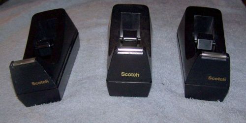 Scotch C38 Desktop Tape Dispenser 1&#034; Core - LOT OF 3