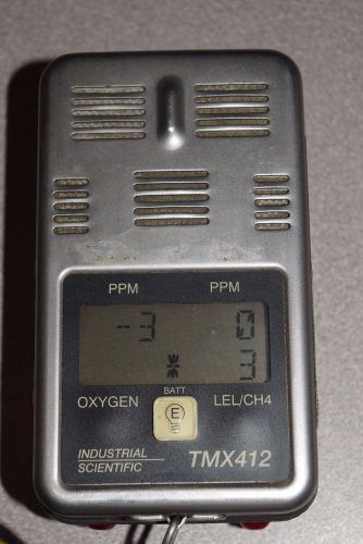 Industrial Scientific TMX412 Gas Oxygen Monitor Detector w Case &amp; Battery