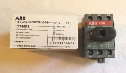 ABB OT40F3 Disconnect Switches , 40 Amps, 3 Pole