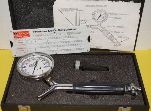 Akron Brass Hand Held Pitot Gauge w/ Blade Flow Reading Pressure PSI VG Cond