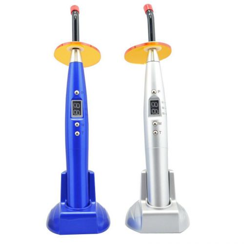 Cordless Dental 5W Cordless Blue LED Curing Light Lamp 1500mw  AA 2 colors