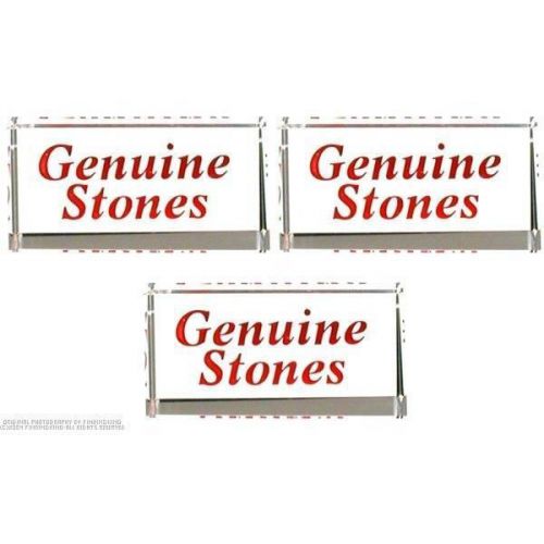 3 Genuine Stones Jewelry Showcase Counter Crystal Signs