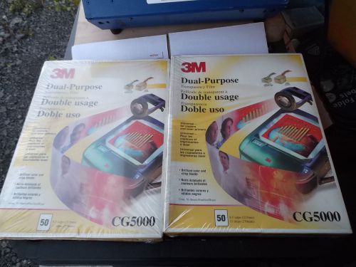 Lot of 2 Packs of NEW 3M Dual Use Transparency Film for Laser Printers (CG5000)