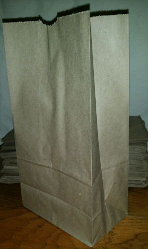 Kraft #4 Brown Paper Small Bags 5 X 3  1/8 X 9 3/4 - 100 Count 30# BW (read)