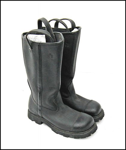 New weinbrenner 14&#034; leather fire-fighting boot steel toe black pull on for sale