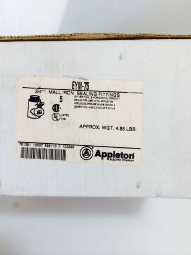 Lot of 4 appleton eym-75 conduit *new in a box* for sale