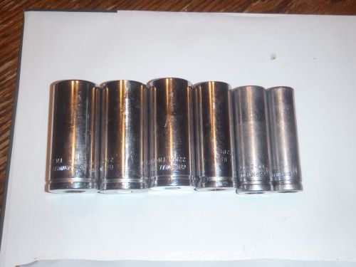 Cornwell Deep Metric Sockets 3/8 drive 6pt mm 24-22 , 20, 17 and 14 chrome
