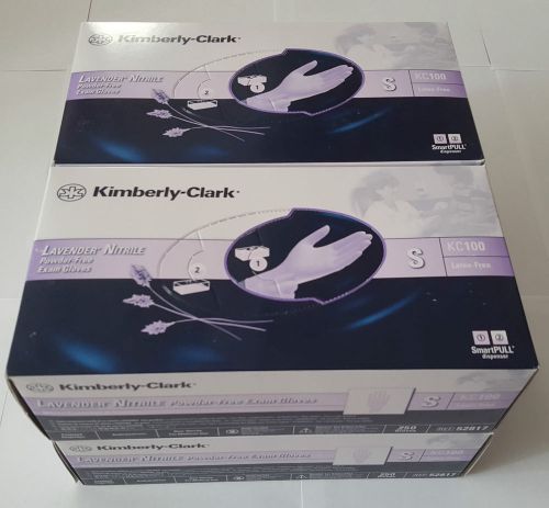 Lot of 1000 Gloves Kimberly-Clark Lavender Nitrile Small #52817,KC100