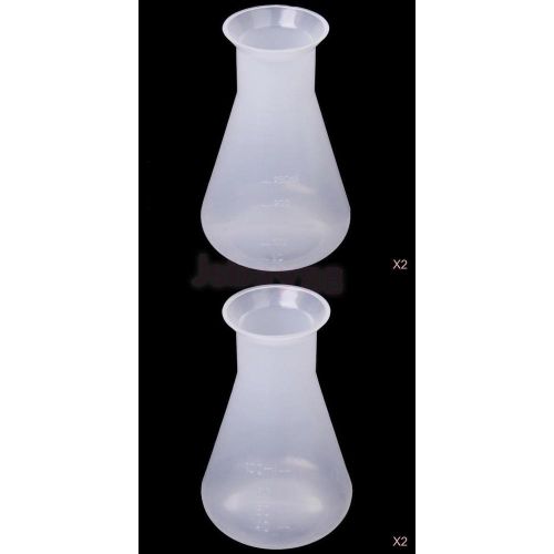 4x 100ml/250ml laboratory test chemical graduated conical flask container bottle for sale