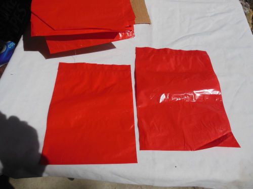 Lot Of 114 Red Plastic Zip-Lock Shipping Bags, 13&#034;x9&#034; Slightly Used, Great Cond.