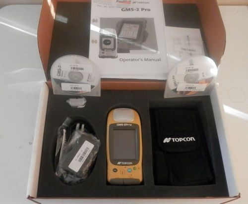 Topcon GMS-2 Pro handheld GPS GIS w/ laser rangefinder + GMS tools in box + case