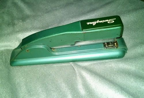 Vintage Swingline 27 stapler art deco green, working