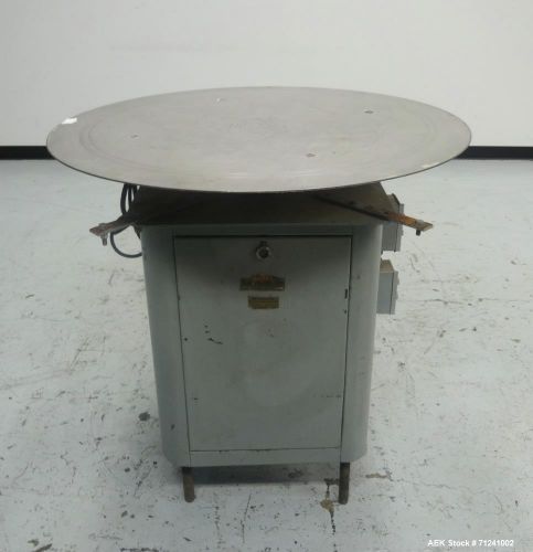 Used- Island Equipment Model Styl-O-Matic Rotary Accumulation Table. Has a 36&#034; (