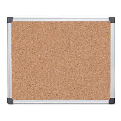 Value Cork Bulletin Board with Aluminum Frame, 24 x 36, Natural, Sold as 1 Each