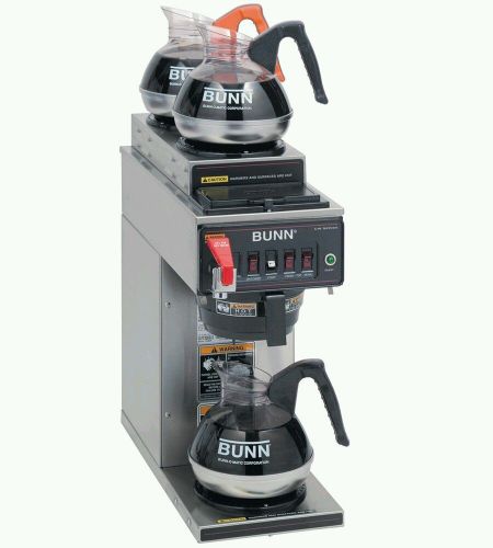 Bunn automatic commercial coffee brewer w/ 3 warmers pourover / hot water faucet for sale