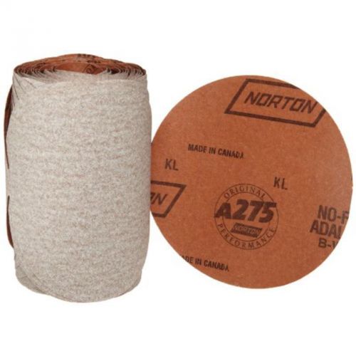 5&#034; 220-Grit Paper Abrasive Disc, Fiber Backing, Aluminium Oxide, 100/Roll Norton