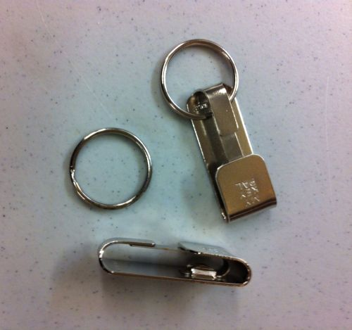 2 Slip Thru Metal Belt Clip Key Rings  Original My Key Pal