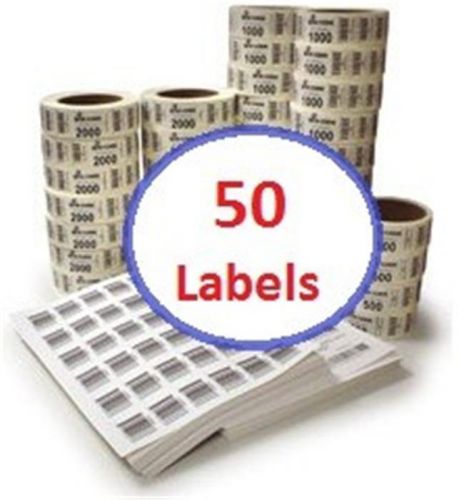50 UPC Barcode WEATHER-RESISTANT Labels + Description Text Line upc4u